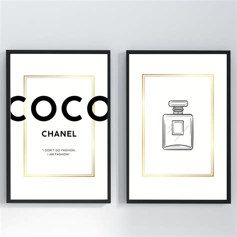 blue chanel wall art|chanel wall art images.